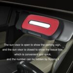 Caja de pañuelos para colgar en el respaldo del asiento del techo corredizo del parasol del automóvil, Suede Beige - Imagen 7