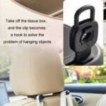 Caja de pañuelos para colgar en el respaldo del asiento del techo corredizo del parasol del automóvil, Suede Beige - Imagen 9