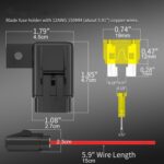 Portafusibles para arnés de cableado a prueba de agua ATC/ATO 20A/30A - Imagen 5