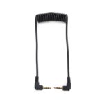 Cable de audio estéreo para automóvil de 3,5 mm, cable de resorte acodado chapado en oro de PU