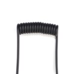 Cable de audio estéreo para automóvil de 3,5 mm, cable de resorte acodado chapado en oro de PU - Imagen 4