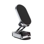 Soporte magnético plegable para teléfono de coche D11, soporte giratorio para tablero de instrumentos y navegación, Silver Gloosy