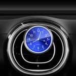 Reloj electrónico digital de cuarzo luminoso para coche, Ruby Blue+Air Outlet Clip