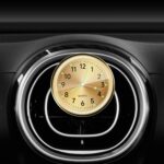 Reloj electrónico digital de cuarzo luminoso para coche, Gold+Air Outlet Clip