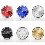 Reloj electrónico digital de cuarzo luminoso para coche, White+Air Outlet Clip - Imagen 2