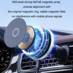 Soporte magnético inalámbrico para teléfono móvil con luz ambiental para coche - Imagen 3
