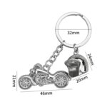 Llavero con colgante de metal con decoración de motocicleta de simulación, X-348 - Imagen 2