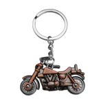 Llavero con colgante de metal con decoración de motocicleta de simulación, X-1425 Red Antique