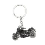 Llavero con colgante de metal con decoración de motocicleta de simulación, X-1425 Black