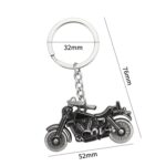 Llavero con colgante de metal con decoración de motocicleta de simulación, X-1425 Black - Imagen 2