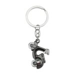 Llavero con colgante de metal con decoración de motocicleta de simulación, X-231 Black