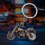 Llavero con colgante de metal con decoración de motocicleta de simulación, X-1425 Black - Imagen 6