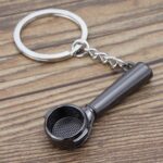Mini llavero de metal con utensilios de café y colgante decorativo, Spoon Black