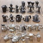 Mini llavero de metal con utensilios de café y colgante decorativo, Spoon Black - Imagen 2