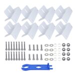 Juego de 57 paneles solares para yates y vehículos recreativos con soporte de aleación de aluminio en forma de Z, 57pcs /Set