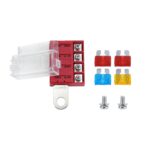 Bloque de fusibles de terminal de batería de protección de encendido de yate RV de 4 vías, One