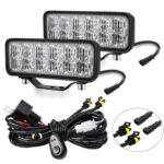 Faro de trabajo para automóvil de 14 W, 9-30 V, 6 pulgadas de largo, resistente al agua, con juego de cables