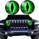 1 par de pegatinas decorativas para faros delanteros de vehículos todoterreno con forma de Beast Eyes, 4
