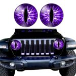 1 par de pegatinas decorativas para faros delanteros de vehículos todoterreno con forma de Beast Eyes, 8