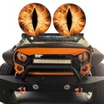 1 par de pegatinas decorativas para faros delanteros de vehículos todoterreno con forma de Beast Eyes, 30