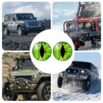 1 par de pegatinas decorativas para faros delanteros de vehículos todoterreno con forma de Beast Eyes, 1 - Imagen 4