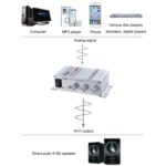 Amplificador de potencia de alta fidelidad para automóvil o motocicleta Lepy LP-268 DC12V - Imagen 4