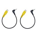 Cable de vídeo estéreo de cuatro secciones a RCA hembra para navegación de automóvil, 2 unidades, E1-26