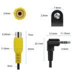 Cable de vídeo estéreo de cuatro secciones a RCA hembra para navegación de automóvil, 2 unidades, E1-26 - Imagen 3