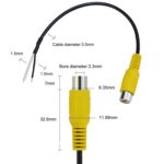 Cable de audio AV individual para automóvil de 2 piezas, conector Lotus, cable estéreo RCA con blindaje - Imagen 3