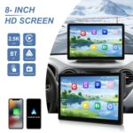 DVR con pantalla HD inalámbrica CarPlay de 8 pulgadas con cámara para tablero, cámara frontal y trasera de 1080p, Bluetooth y AirPlay - Imagen 2