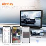 DVR con pantalla HD inalámbrica CarPlay de 8 pulgadas con cámara para tablero, cámara frontal y trasera de 1080p, Bluetooth y AirPlay - Imagen 4