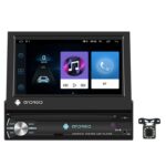 Pantalla Android 10.0 Carplay de 7 pulgadas con navegación GPS, Bluetooth, Mirror Link y entrada DVR, With 12-light Camera 2+64G