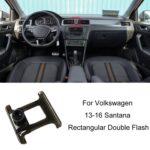 Base de soporte para teléfono móvil modificada para salida de aire de coche Volkswagen, 13-16 Santana Rectangular Double Flash
