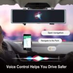 Espejo retrovisor con transmisión de medios en 2 direcciones de 11,26 pulgadas, grabadora de cámara dual delantera y trasera - Imagen 4