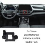 Base de soporte para teléfono con salida de aire para automóvil Toyota, 22 Highlander/CROWN KLUGER Double Flash Left Driving