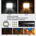 Luz de relleno para video WS-300II Luz de fotografía de belleza LED de temperatura de color dual, Single Lamp+EU Plug Adapter - Imagen 6