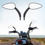 Espejo retrovisor LED para motocicleta FLYQUICK con luz, Black - Imagen 3