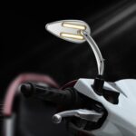 Espejo retrovisor LED para motocicleta FLYQUICK con luz, Electroplating - Imagen 7
