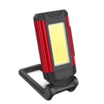 Linterna de luz potente COB con imán recargable por USB E-SMARTER K011, A Foldable Red