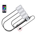 Luz LED de ambiente con ritmo musical para coche con control por voz y ocho colores, 5V USB APP