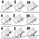 Luz LED de ambiente con ritmo musical para coche con control por voz y ocho colores, 5V USB APP - Imagen 2