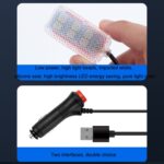 Luz LED de ambiente con ritmo musical para coche con control por voz y ocho colores, 5V USB With Switch Remote Control - Imagen 6