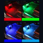 Luz LED de ambiente con ritmo musical para coche con control por voz y ocho colores, 5V USB APP - Imagen 9