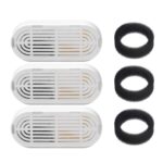 Filtros de repuesto para fuentes de agua para mascotas Cartuchos de filtro de agua potable para perros y gatos con esponjas de prefiltro, 3+3pcs /Box