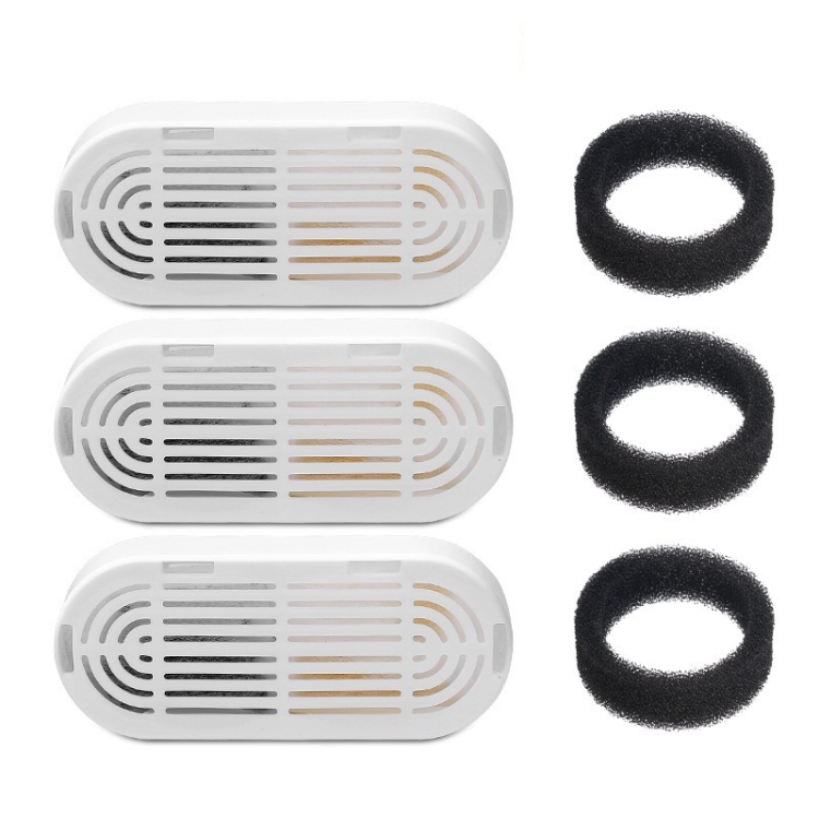 TBD0605562701.jpg Filtros de repuesto para fuentes de agua para mascotas Cartuchos de filtro de agua potable para perros y gatos con esponjas de prefiltro, 3+3pcs /Box - Imagen 1