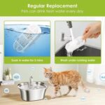Filtros de repuesto para fuentes de agua para mascotas Cartuchos de filtro de agua potable para perros y gatos con esponjas de prefiltro, 6+6pcs /Box - Imagen 6