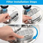 Filtros de repuesto para fuentes de agua para mascotas Cartuchos de filtro de agua potable para perros y gatos con esponjas de prefiltro, 6+6pcs /Box - Imagen 9