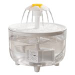 Dispensador de agua enchufable con filtro automático y circulación de flores para mascotas