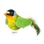 Juguetes de peluche colgantes con sonido y simulación autoexcitantes para mascotas, Green