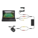 Cámara de marcha atrás impermeable con visión nocturna y pantalla de 4,3 pulgadas + cable de extensión de 7 metros, Detachable Screen + Butterfly 8 Light Camera